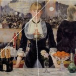Fig. 14 Manet's Bar at the Follies-Bergère, with orthogonal and centerline, as identified by de Duve