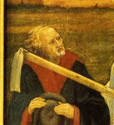 Fig. 6a. Grünewald, Maria-Schnee-Altarpiece, Right wing, closed (The Snow-Miracle), detail, c. 1516–19, Augustinermuseum, Freiburg im Breisgau, Germany.
