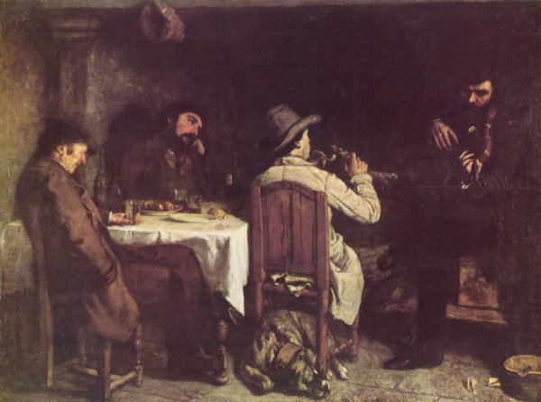 Gustave Courbet, After Dinner at Ornans, 1848-49. Oil on canvas, 195 x 257 cm. Musée des Beaux-Arts, Lille.