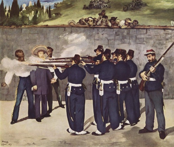 Edouard Manet, The Execution of Maximilian, 1868-69. Oil on canvas, 252 x 302 cm. Staedtische Kunsthalle, Mannheim.