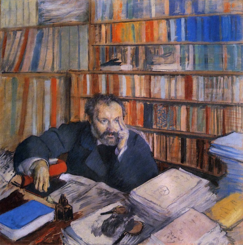 Fig. 4. Edgar Degas, Edmond Duranty (Portrait de M. Duranty), 1879. Pastel and distemper on canvas, 39 3/8 × 39 1/2 in. (101 × 100 cm). The Burrell Collection, Glasgow