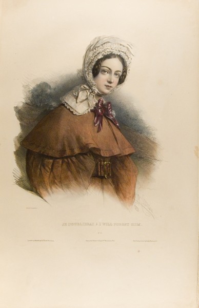 Fig. 18. Henri Grévedon, Le Vocabulaire des dames, No. 16, Je l’oublierai. | I Will Forget Him. 