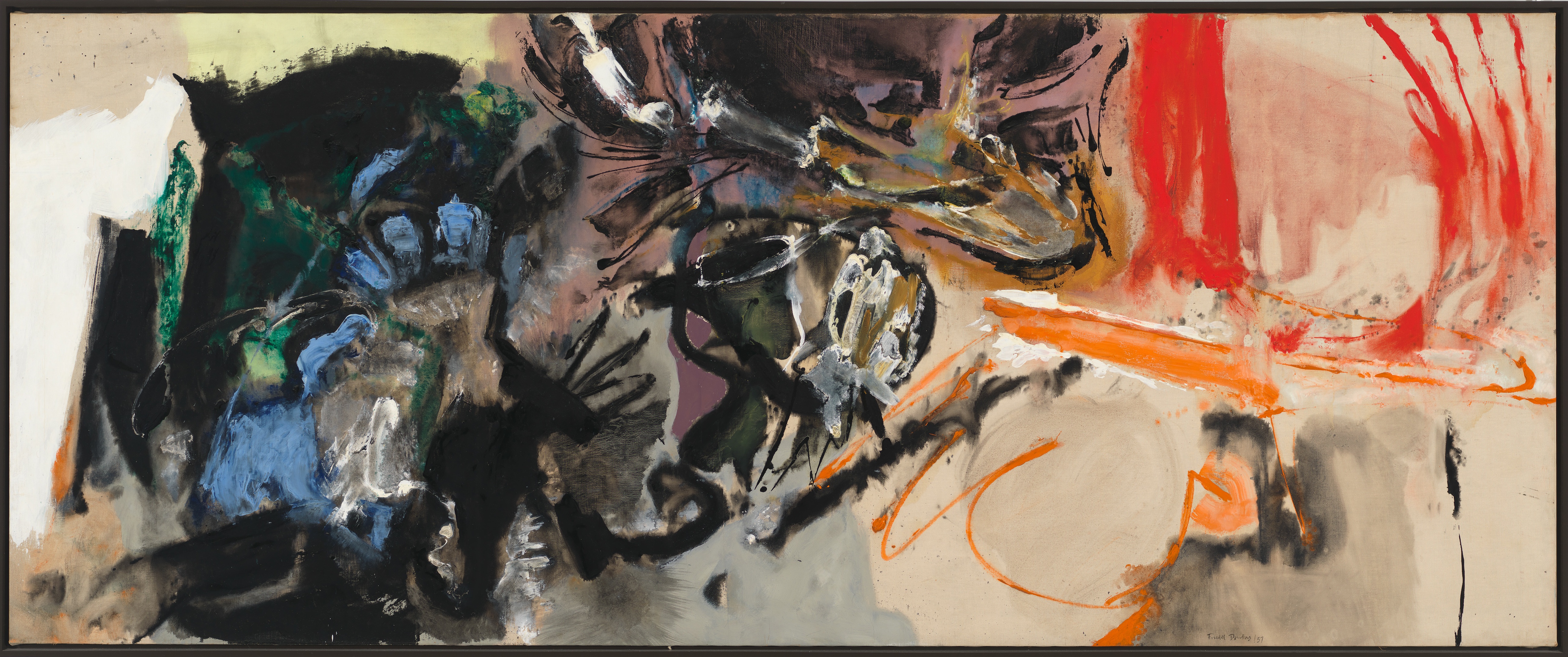 Figure 2 Yesterday, 1957 oil and enamel on canvas 44 11/16 x 109 1/8 in (113.05 x 276.86 cm) Whitney Museum of American Art 59.24 